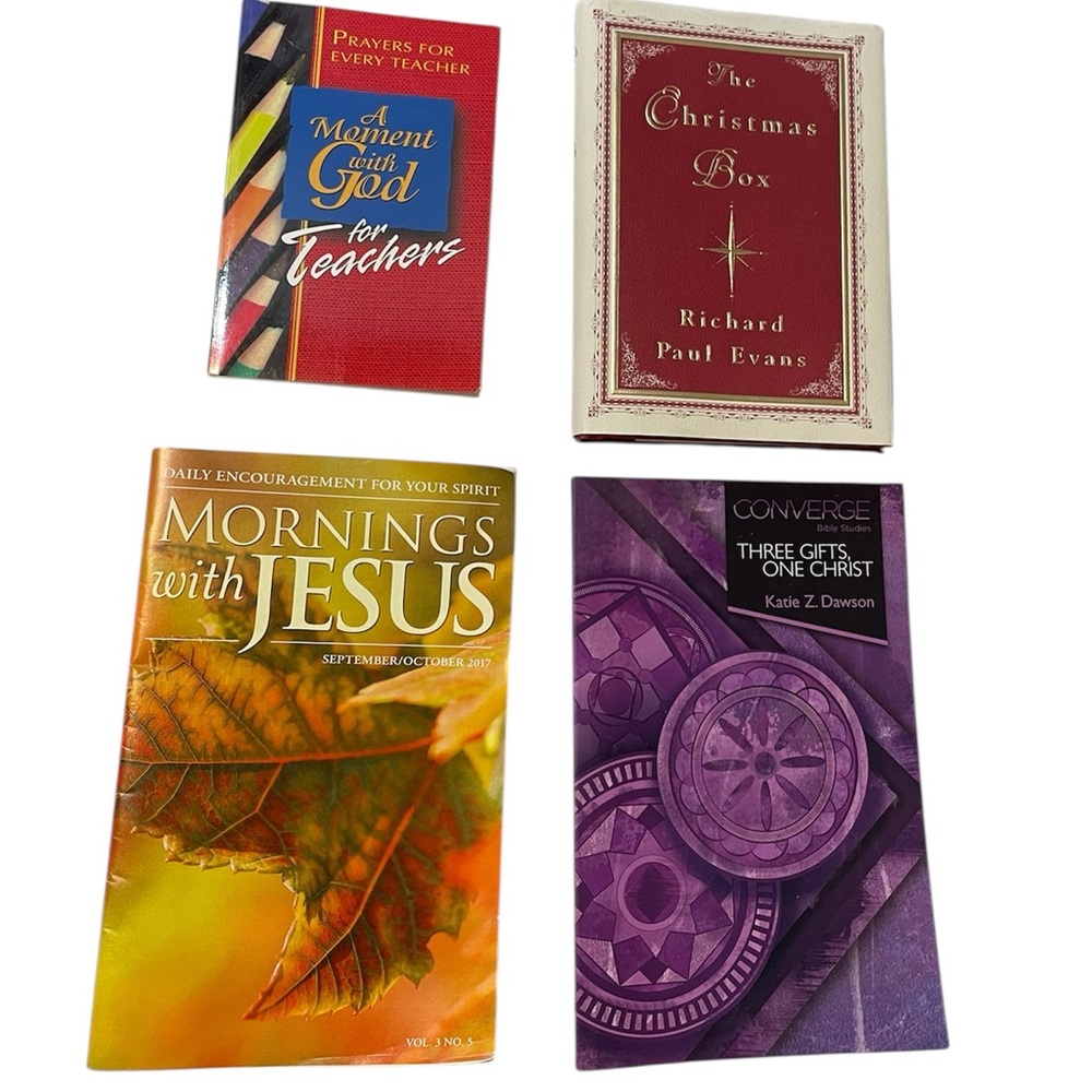 Inspirational and Holiday Book Set, The Christmas Box, Mornings with Jesus